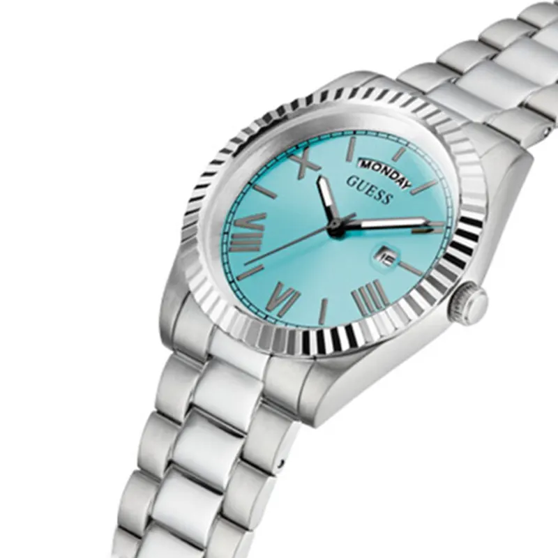 Guess Connoisseur Quartz Aqua Blue Couple Watch- GW0265G11/GW0308L4